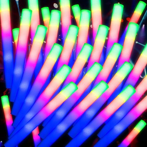 Blazeflux-68 Batons Lumineux Mousse Led Pour Mariage Soiree Fete Lumiere Blanche Adulte Lot