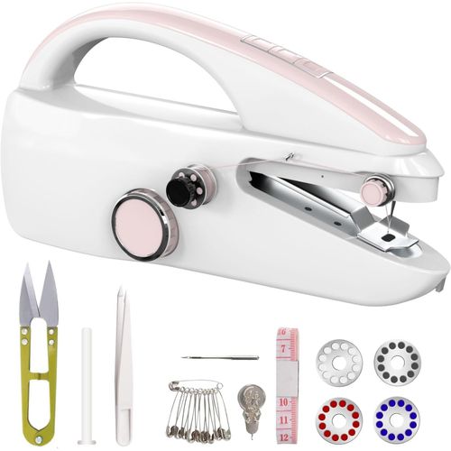 Blazeflux-Machine A Coudre Portative Mini, Facile A Utiliser, Vitesse Rapide, Pour Vetements, Tissu, Diy, Debutants (Rose)
