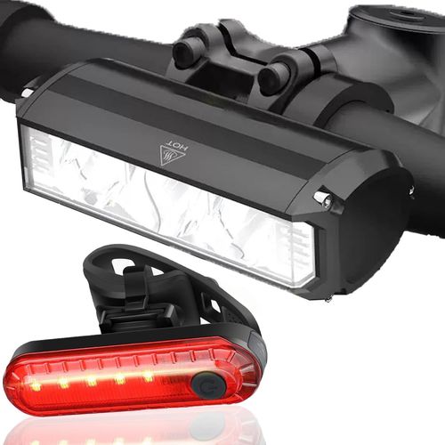 Blazeflux-Kit Eclairage Velo Nuit Rechargeable Phare Puissant Mode Haut Bas Usb Led Etanche Phare Et Feu Arriere Adulte Enfant