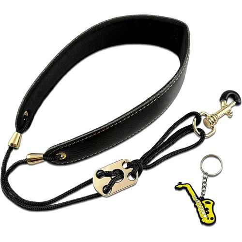 Blazeflux-Sangle Saxophone Adulte Enfant Pour Alto Tenor Baritone Soprano - Bretelle Epaisse Cuir Doux Avec Coussin
