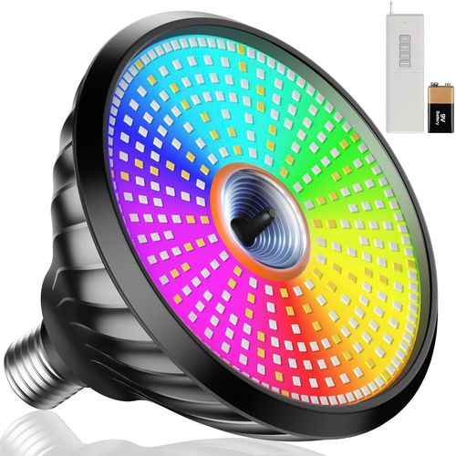 BLAZEFLUX-Lampe piscine LED 120V 70W RGB changement couleur base E26/E27 avec telecommande pour Pentair Hayward
