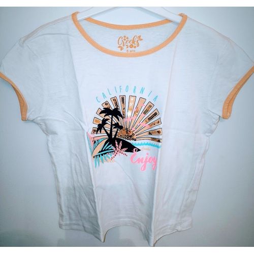 T-Shirt Blanc California Creeks - T 8 Ans