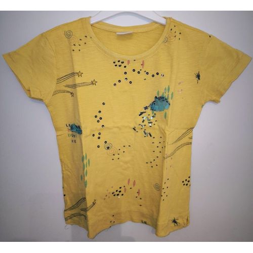 T-Shirt Jaune À Motifs Zara - T 6 Ans