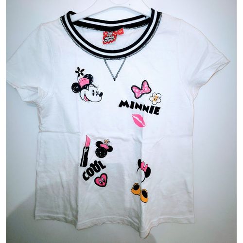 T-Shirt Blanc Minnie Mouse - T 8 Ans