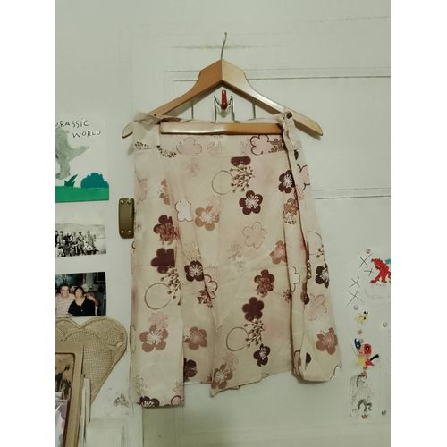 Jupe Rose Clair Motifs Colorés 40 L Blanche Porte.