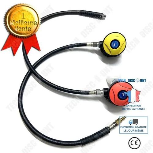 Respirateur De Plongée - Td® - Embout Buccal Secondaire - Soupape De Surpression Réglable - Blanc - Adulte