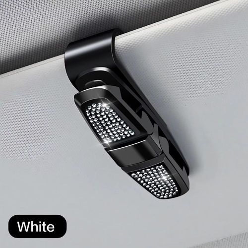 Pare-Soleil Pour Véhicule,Fixation Automatique,Lunettes De Soleil,Porte-Lunettes,Carte,Billet,Stylo,Clip,Accessoires Automobiles - Type Size A 1pc White