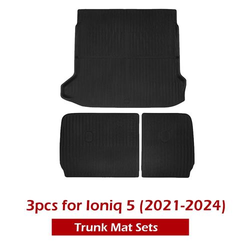 Doublure De Chargement En Polymère De Sol Xpe Tous Temps Pour Hyundai Ioniq 5,Doublure De Chargement,Coffre Arrière,Housse De Siège Arrière,Lhd,2021-2024 - Type 3pcs Lhd Back-Nonslide