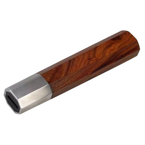Manche de couteau de cuisine octogonal en bois,poisson de chef,sashimi japonais cru,accessoires de remplacement de bricolage écologiques - Type Silver
