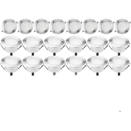 Kal-20x Bluetooth Dimmable Blanc Chaud Spot Encastrable Exterieur 1.5w Ø61mm Ip67 Étanche Intelligent Spot Led Extérieur Encastrable Spot Terrasse Exterieur Kit Complet