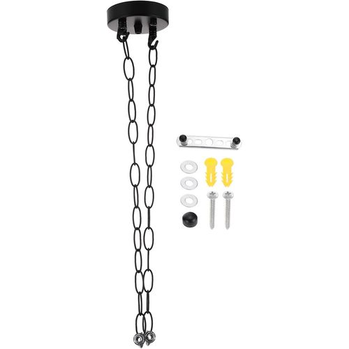 Kal-1ensemble Plaque De Plafond Fer Pour Lustre Avec Chaîne Robuste Kit De Canopée Élégant Pour Luminaires Suspendus