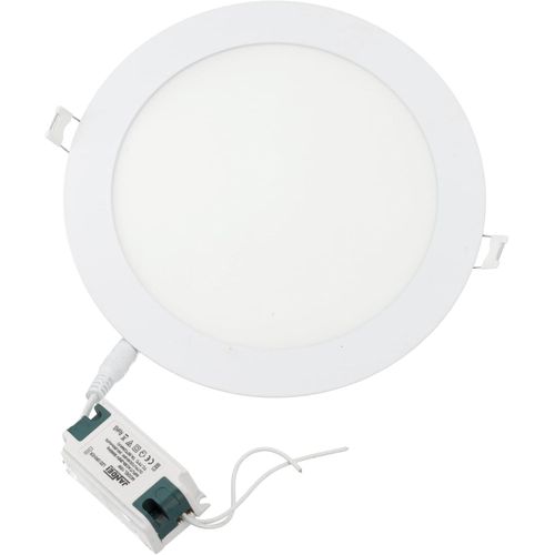 KAL-¿ Pack X 1 Downlights Led Encastrables, 15W, 1275 Lumen, Forme Ronde, Trou Encastré 190 Mm, Profondeur Extra Plat 13 Mm, Blanc Neutre 4200K, Transformateurs Inclus