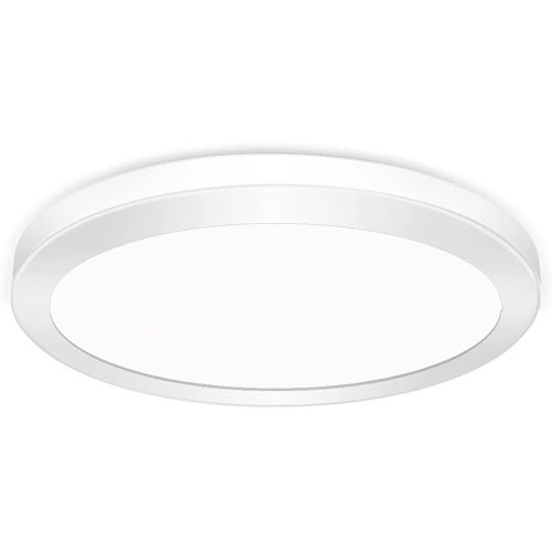 KAL-Plafonnier Led, Lampe Plafond 12W 1080Lm Blanc Froid Lampe De Plafond Led Ø17.5 Moderne Mince Rond 6500K Applicable À Salle De Chambre, Cuisine, Salon, Balcon, Couloir, Etc