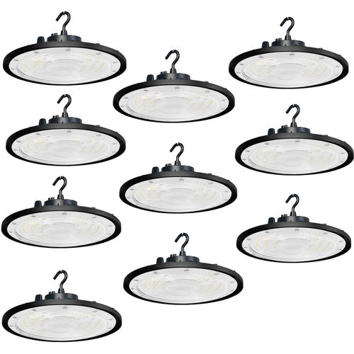 Kal-Ufo Projecteur Led Industriel 100w, 10pcs High Bay Lumière Éclairage D'atelier Lampe Industrielle Led Lustre Intérieur, Hall Projecteur Lampe Pour Entrepôt Garage Usine Atelier Gymnase