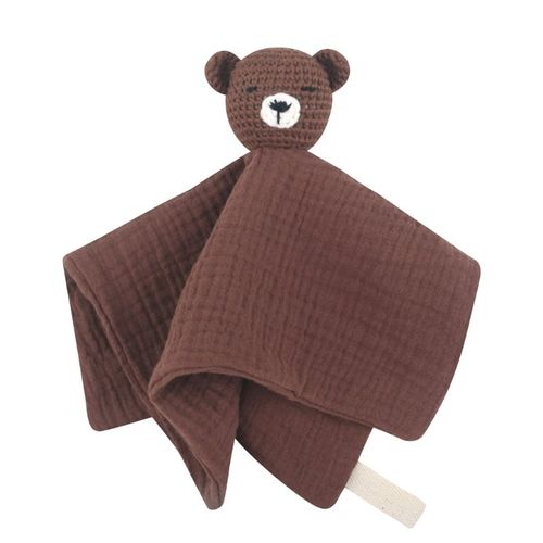 Serviette De Câlin En Gaze De Coton Pour Bébé,Bavoir En Peluche De Lapin Et D'ours,Sucette Au Beurre,Serviette D'allaitement Pour - Type B4