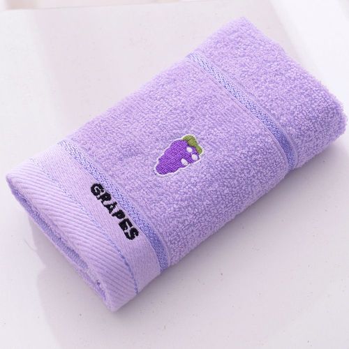 Serviette de bain en coton doux pour bébé,gant de toilette absorbant pour,gant de toilette pour enfants,serviette de visage de fruits de dessin,serviettes de douche pour enfants,50x25 - Type Violet