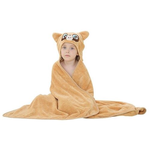 Michatteign- Serviette De Bain À Capuche Unisexe Pour Bébé,Peignoir Blanc Pour,Couverture Pour Bébé,Visage D'animal,Douche Pour Enfants,Garçons,Filles,Mignon,0-9t - Type F Raccoon
