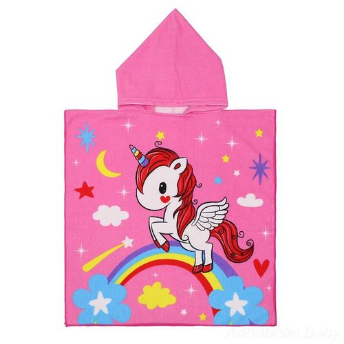 Dessin Enfant Enfant Cape À Capuche Infantile Peignoir Bébé Serviette De Bain Robe Coton Garçon Fille Robe De Plage Dinosaure Cape Couverture Enveloppante - Type Lg35