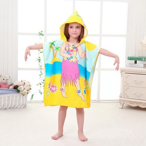 Dessin Enfant Enfant Cape À Capuche Infantile Peignoir Bébé Serviette De Bain Robe Coton Garçon Fille Robe De Plage Dinosaure Cape Couverture Enveloppante - Type Lg11
