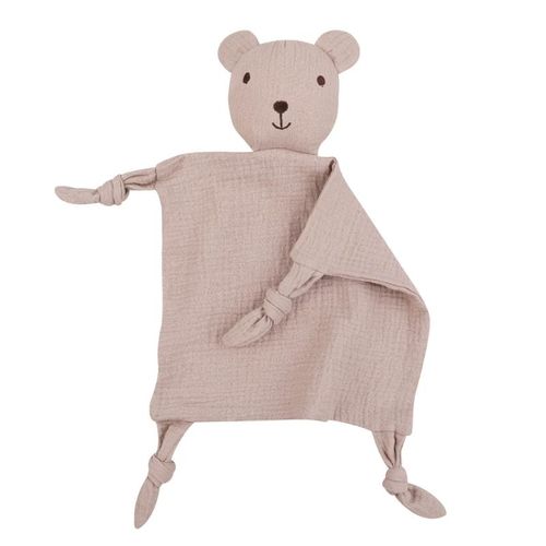 Serviette Confortable En Mousseline Pour Bébé,Couverture En Coton Doux,Poupées De Couchage Pour,Animal,Éléphant,Ours,Lapin,Serviette Apaisante - Type Bear -2