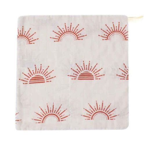 Serviette de visage en bambou pour bébé,mouchoir doux,bavoirs en mousseline,serviette de salive,gaze de coton,petit bavoir carré pour enfants,Everths,2 couches - Type pink sun