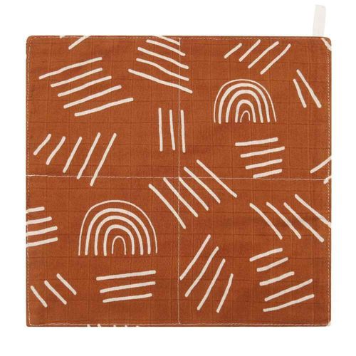 Serviette de visage en bambou pour bébé,mouchoir doux,bavoirs en mousseline,serviette de salive,gaze de coton,petit bavoir carré pour enfants,Everths,2 couches - Type line