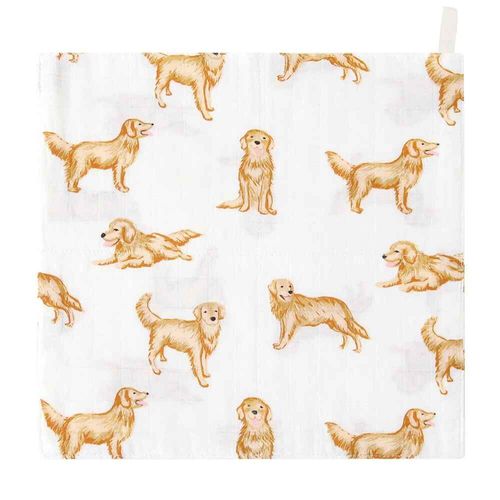 Serviette de visage en bambou pour bébé,mouchoir doux,bavoirs en mousseline,serviette de salive,gaze de coton,petit bavoir carré pour enfants,Everths,2 couches - Type dog