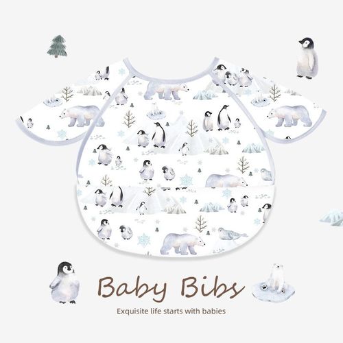 Bavoir Mangeant Pour Bébé,Nourriture Complémentaire,Imperméable,Alimentation De Salive,Bavoir Pour Enfants,Haute Qualité,Toute L'année - Type Penguin