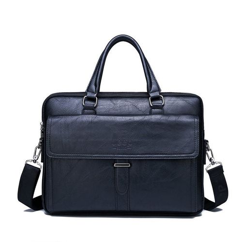 Guitar EP BULUO-Sacs à main en cuir PU pour hommes,sacs d'affaires à la mode,sac noir pour ordinateur portable,étuis à bombes - Black