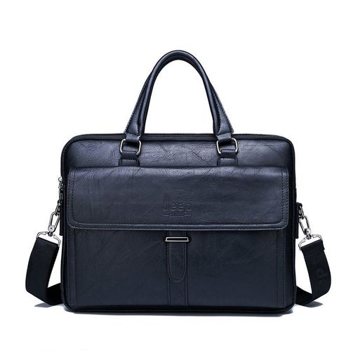 Guitar EP BULUO-Sacs à main en cuir PU pour hommes,sacs d'affaires à la mode,sac noir pour ordinateur portable,étuis à bombes - Black