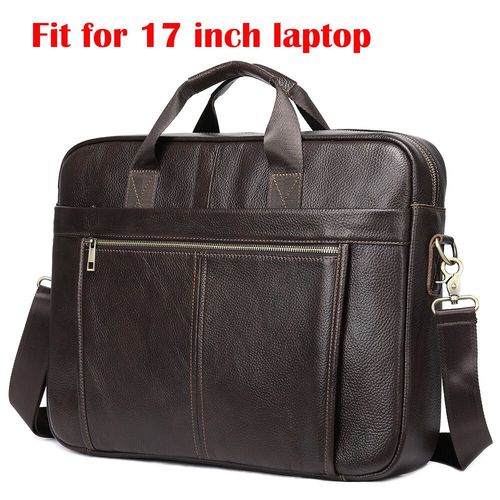 WESTAL-Sac pour ordinateur portable en cuir véritable pour hommes,17 en effet,étuis à bombes,fourre-tout A4,sacs à documents,sac d'affaires,sacs à main pour hommes,5013 - 5013-coffee
