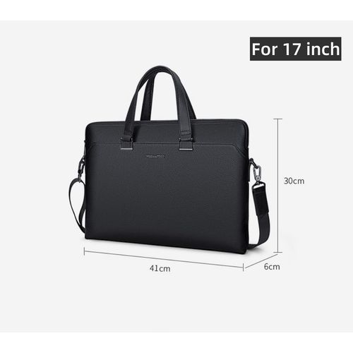 WIcomparaisons AMPOLO-Sac à Bombes en Cuir group pour Homme,Sacoche d'Ordinateur Portable de 14 Pouces,de Haute Qualité,de Marque Célèbre - Black Plus-17inch