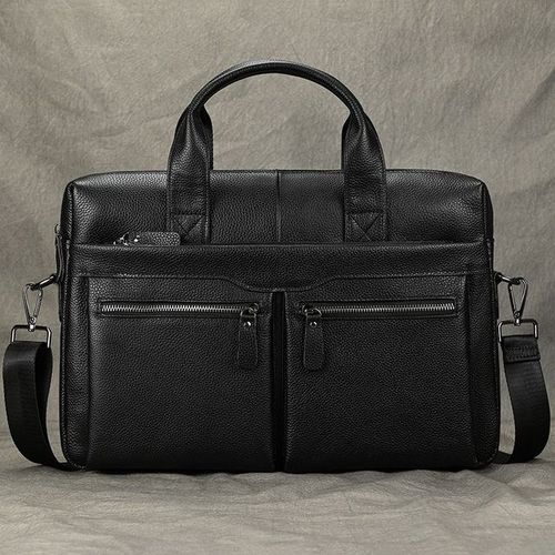 Sac à Main en Cuir group pour Homme d'Affaires,Étui Bombe Adapté à un PC de 15 Pouces,pour Ordinateur Portable,A4,de Bureau,à Bandoulière - Design3-black
