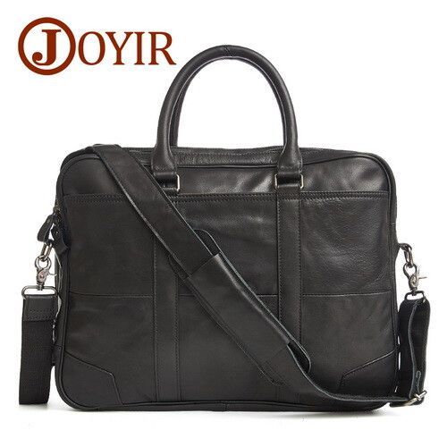 sac d'affaires en cuir véritable pour ordinateur portable 15,6 ",porte-Documents fourre-tout,sacoche de bureau,sacs à bandoulière pour Documents - black