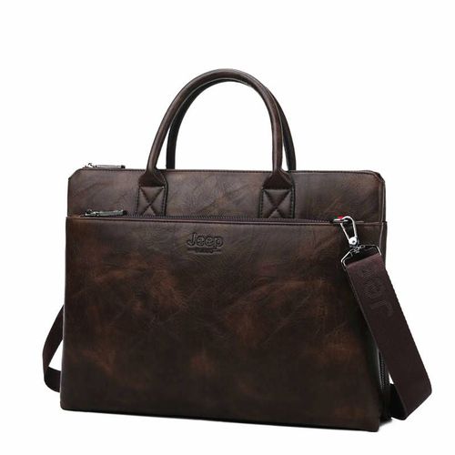 Guitar EP BULUO-Sac à main en cuir pour ordinateur portable 14 pouces,étuis à bombes pour hommes,sacs de voyage d'affaires,sacs initiés au bureau,haute qualité - 8862-3-brown