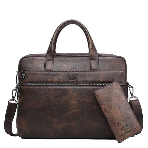 serviette en cuir noir pour hommes,porte-documents pour ordinateur portable 13.3 ",sac à main à bandoulière de bonne qualité,sac de bureau - 3105-3-8888-Brown