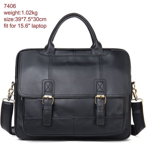 WESTAL-Sac messager en cuir véritable pour homme,sacs pour ordinateur portable 15.6 ",sacs à main pour homme,sac à bandoulière pour ordinateur 14,bureau,bombes - 7406-black