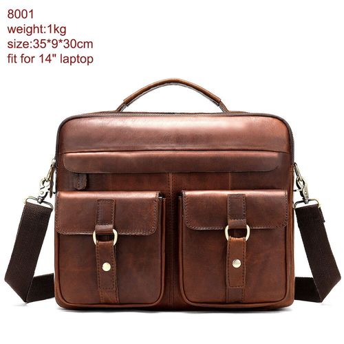 WESTAL-Sac messager en cuir véritable pour homme,sacs pour ordinateur portable 15.6 ",sacs à main pour homme,sac à bandoulière pour ordinateur 14,bureau,bombes - 8001-redbrown