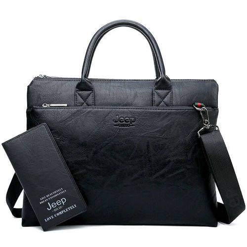 Guitar EP BULUO-Sacs à main en cuir de grande capacité pour hommes,étuis à bombes,marque de haute qualité,pour ordinateur portable de 14 pouces - 8862-8888 Black