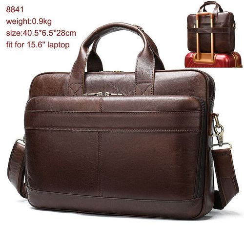WESTAL-Sac messager en cuir véritable pour homme,sacs pour ordinateur portable 15.6 ",sacs à main pour homme,sac à bandoulière pour ordinateur 14,bureau,bombes - 8841-coffee