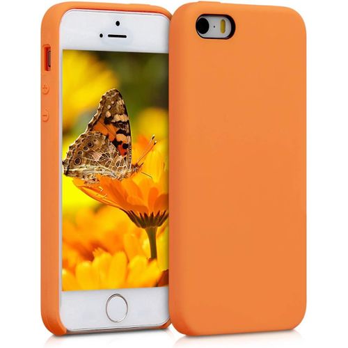 Housse Compatible Avec Apple Iphone Se (1.Gen 2016) / Iphone 5 / Iphone 5s Coque - Housse De Téléphone Protection Souple En Tpu Silicone - Orange Fruitée