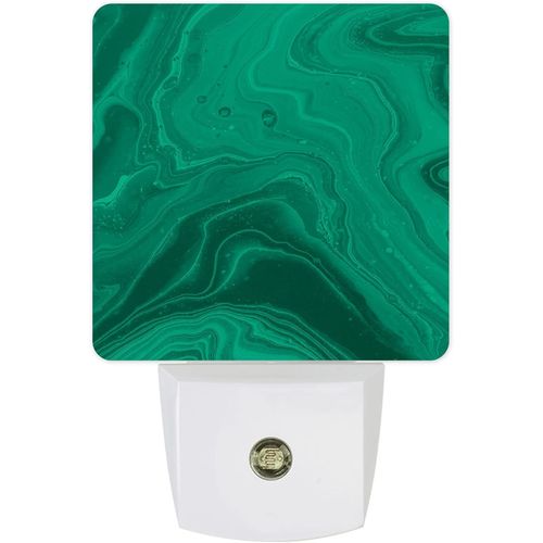 Marble Fluid Art Turquoise Led Night Light Avec Capteurs Du Crépuscule À L?Aube, Lumière De Sommeil De Chambre À Coucher