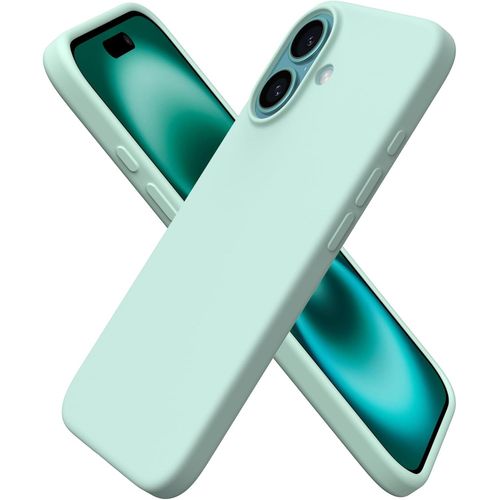 Coque Pour Iphone 16, Housse En Silicone Liquide Compatible Avec Iphone 16 6,1 Pouces, Étui Fine Slim, Case Souple Protection Complète, Cover Antichoc (Turquoise)