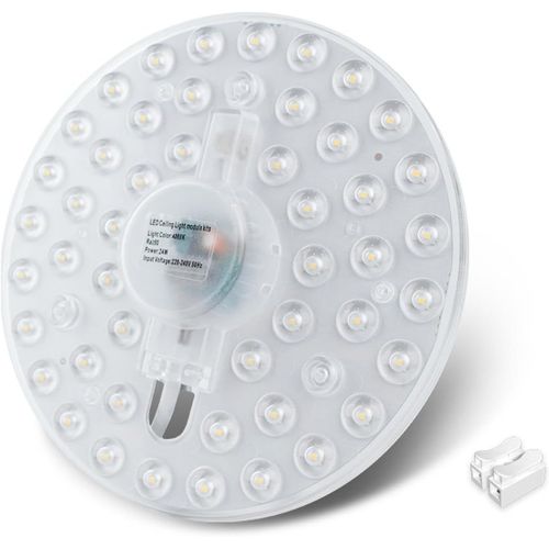 KAL-24W Led Module Conversion Kit Pour Plafonnier Blanc Naturel 4000K Led Circulaire Lampe Remplacement Avec Aimant De Montage Ampoule De Rechange Pour Salle À Manger, Chambre À Coucher 220V