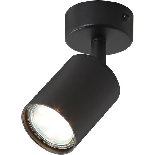 KAL-Plafonnier Spot Orientable Noir - Spot Mural Interieur Éclairage Gu10 Luminaire Intérieur Plafond Led Lampe Applique Murale Cuisine Chambre Salon Couloir, Sans Ampoules