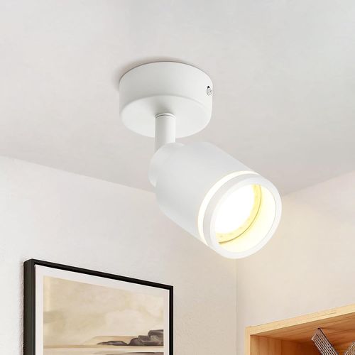 KAL-Plafonnier Spot De Plafond Led Lampe De Couloir Orientable Spot Gu10 Plafonnier Blanc 1 Ampoule Spot Mural Lampe Spot Pour Salon Chambre Salle À Manger Cuisine