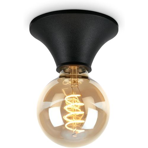 Kal-- Applique Murale Intérieure, Lampe De Salle De Bains, Plafonnier, Luminaire De Plafond, Applique Étanche Pour Salle De Bains, Lampe De Miroir, Noire