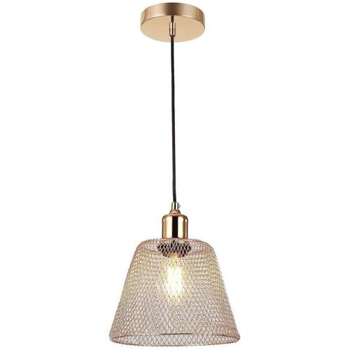 Kal-Suspension Luminaire Or Diamètre 210mm Douille E27 Avec Câble 1,1m Suspensions D'éclairage Intérieur Idéale Lustre Salon Lustre Chambre Et Lustre Cuisine
