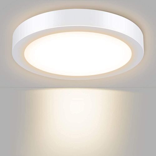 KAL-Dllt 6W Plafonnier Led Rond Ultra Plate Lampes De Plafond, 480Lm Blanc Naturel Chaud 3000K, Ø12*3.8Cm Luminaire Intérieur Parfait Pour Chambre, Cuisine, Entreé [Classe Énergétique A+]