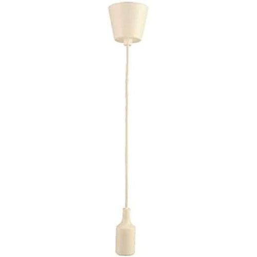 Kal-- Lampe À Suspension Colorée, Câble De 90 Cm. Base En Silicone, Douille E27. Décoration De Salon, Chambre, Local Commercial. Couleur Blanc